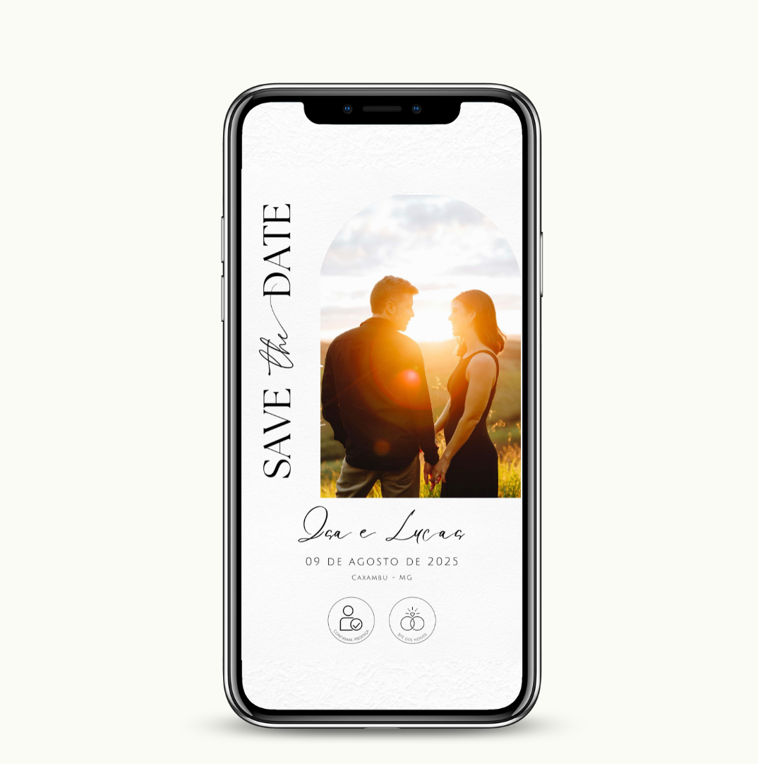 Mockup de Save the Date - Interativo
